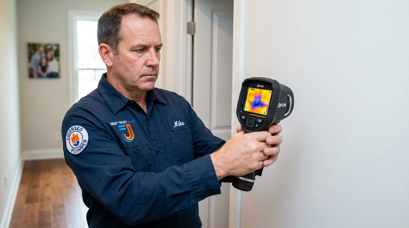 Thermal imaging leak detection by Johns Plumbing LLC in South Shore